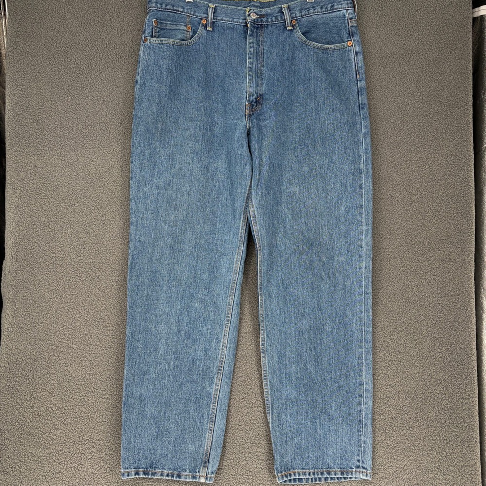 Levis 550 Relaxed Fit Jeans Mens 40x34 Blue Denim Tapered Leg Medium Wash